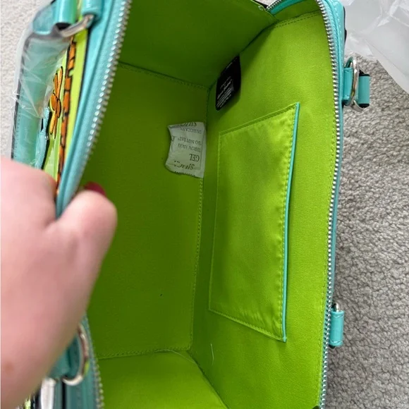 Dolls Kill Neon Lime Interior Handbag - Bright Green Lining - Picture 9 of 9